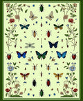 Botanical Insects Butterflies Pattern Rug
