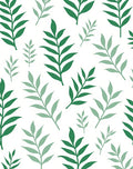 Emerald Green Leafy Branch Composition Rug