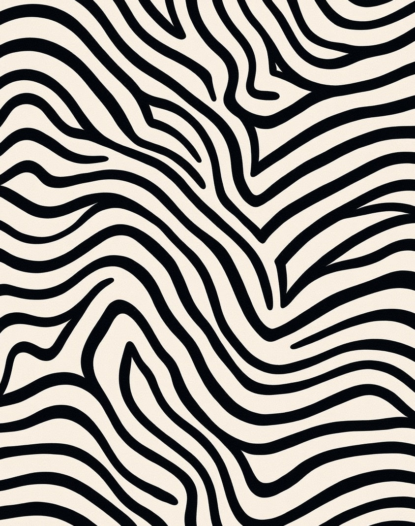 Bold Black Cream Zebra Stripes Rug