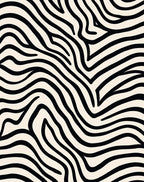 Bold Black Cream Zebra Stripes Rug