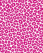 Bold Pink White Animal Print Rug