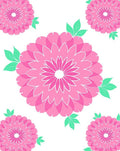 Pink Daisy Floral Pattern Rug