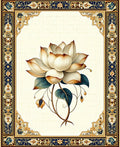 Ornate Floral Lotus Design Rug