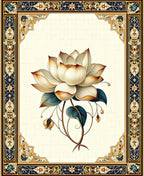Ornate Floral Lotus Design Rug