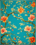 Bold Tropical Floral Botanical Design Rug