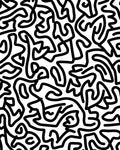 Bold Abstract Black Line Art Rug