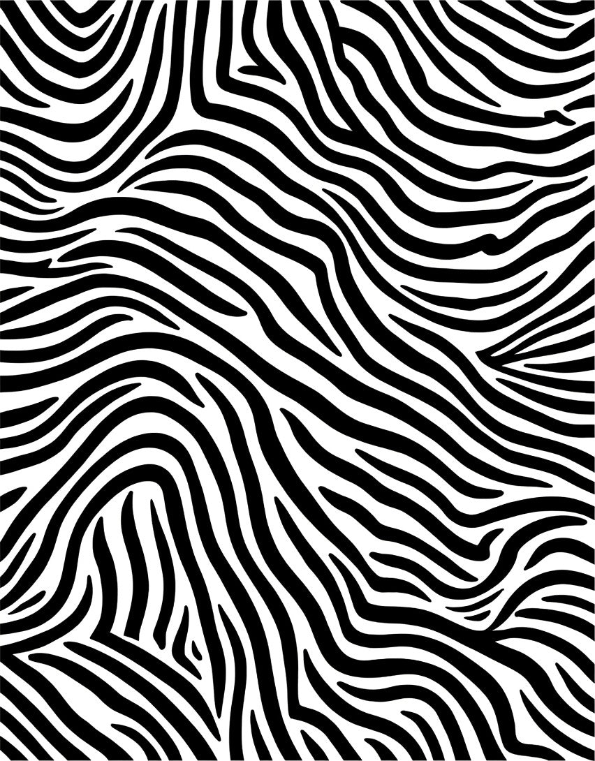 Bold Black White Animal Print Rug