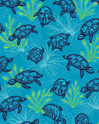 Ocean Turtle Pattern With Seaweed Rug