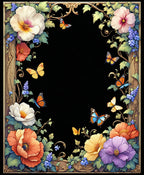 Vibrant Floral Butterflies Garden Design Rug