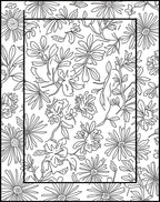Whimsical Botanical Garden Pattern Rug