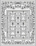 Ornate Floral Doorway Garden Rectangle Rug