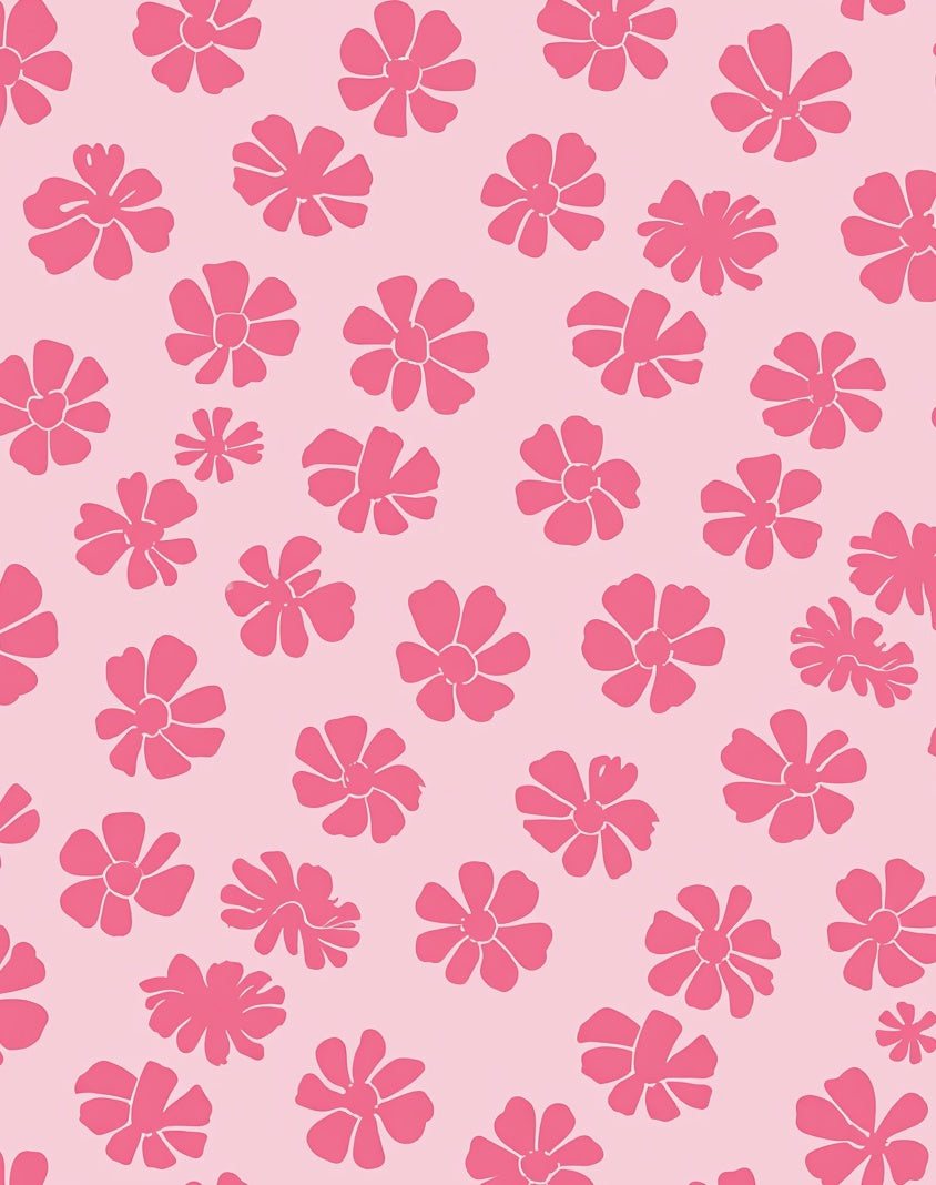 Pink Floral Pattern Design Rug