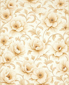 Vintage Floral Scroll Pattern Rug