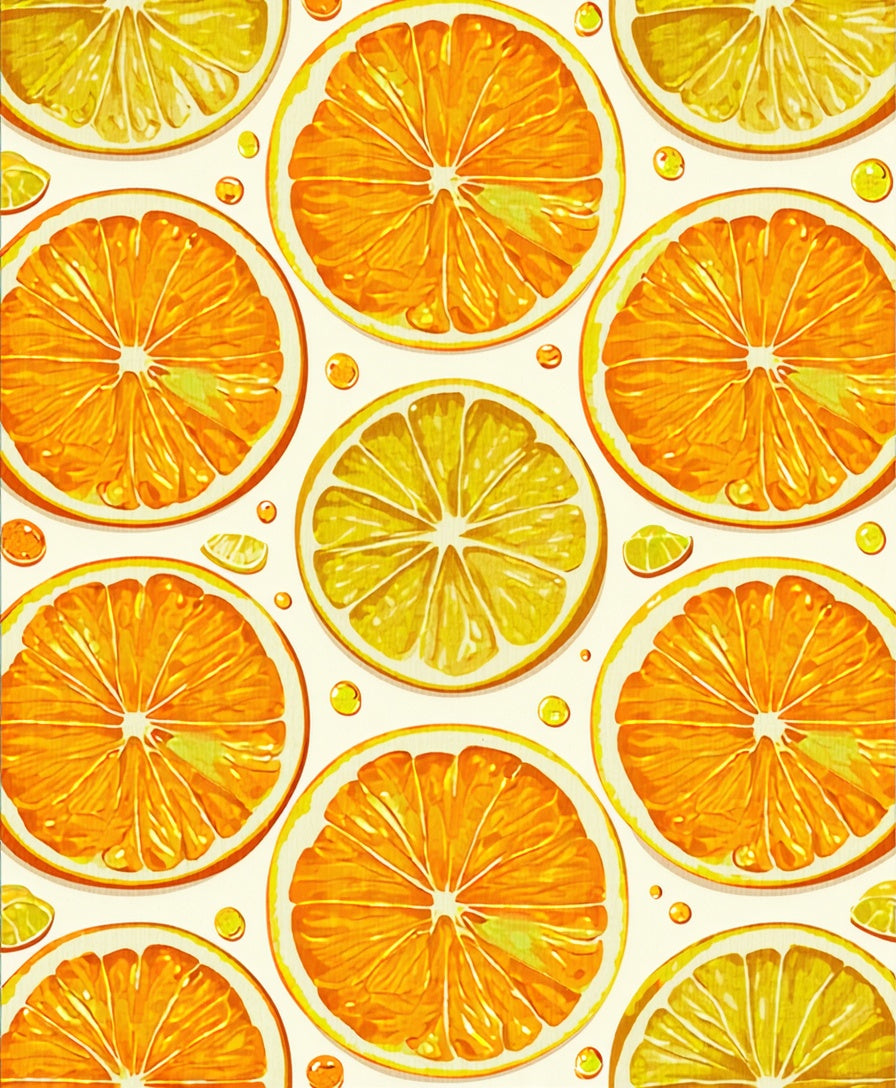 Citrus Slice Patterned Fun Design Rug