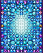 Jeweled Circles Gemstones Pattern Rug