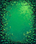 Lush Green Forest Canopy Pattern Rug