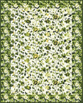 Green Floral Vine Patterned Rug