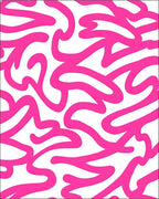 Bold Pink Swirls Abstract Pattern Rug