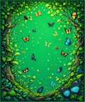 Enchanted Forest Butterfly Pattern Rug