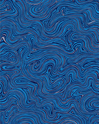 Dynamic Blue Swirl Marble Pattern Rug