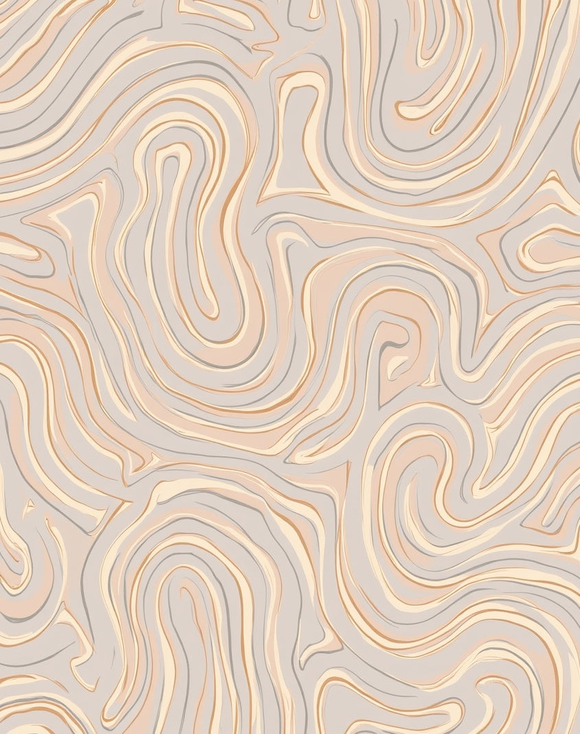 Swirl Abstract Earthy Tones Rug
