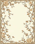 Vintage Floral Branch Patterned Rug