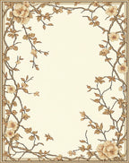 Vintage Floral Branch Patterned Rug