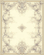 Victorian Style Floral Scrollwork Rug