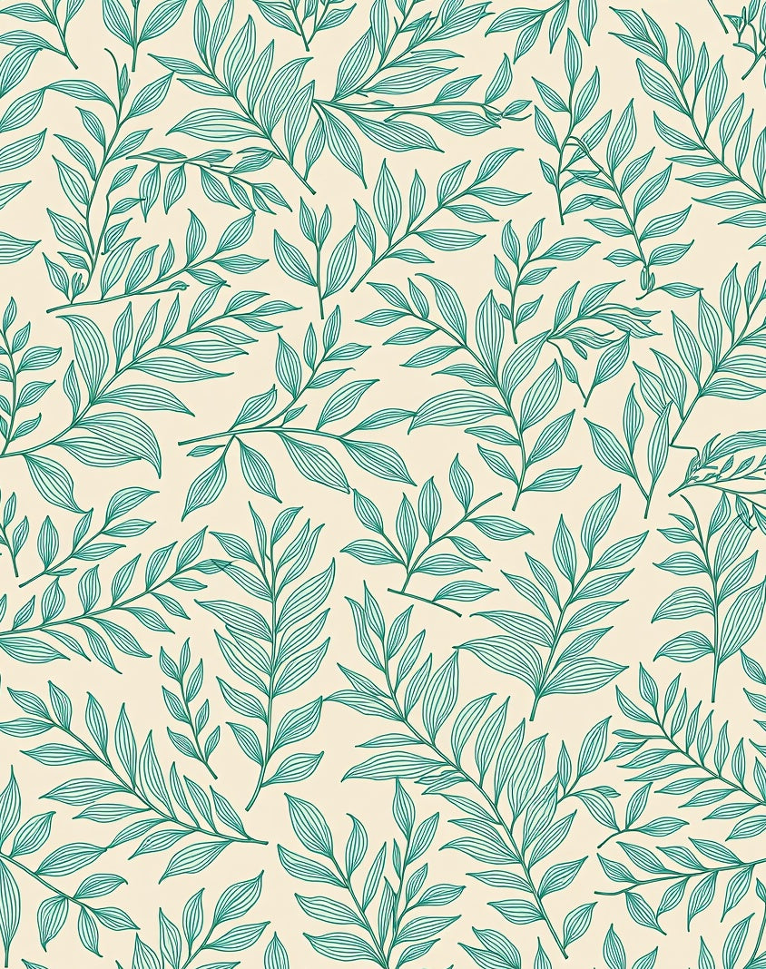 Nature Inspired Leaf Pattern Rug