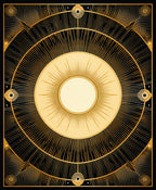 Radiant Sun Geometric Pattern Rug