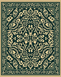Ornate Floral Inlay Pattern Rug