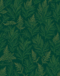 Elegant Green Leaf Botanical Pattern Rug