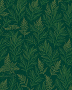 Elegant Green Leaf Botanical Pattern Rug