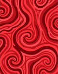 Red Swirling Abstract Pattern Rug