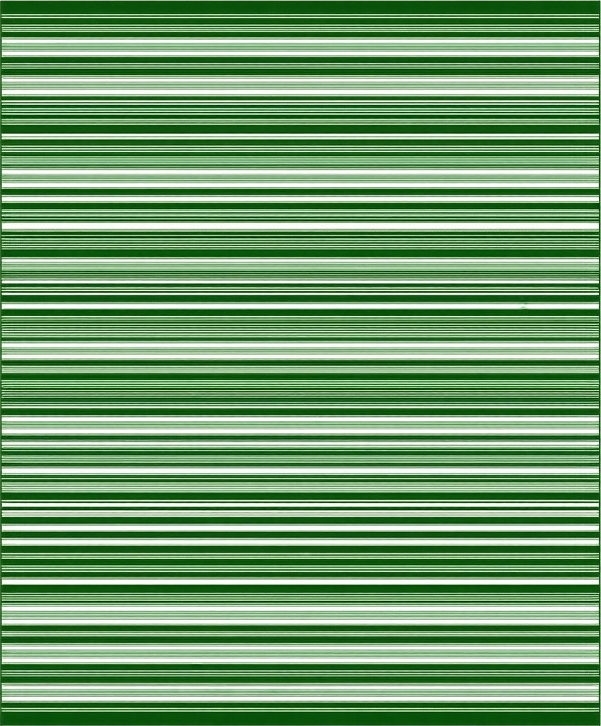 Striped Pattern Green White Rug