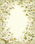 White Floral Vine Pattern Rug