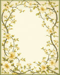 Vintage Floral Vine Pattern Rug