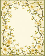 Vintage Floral Vine Pattern Rug