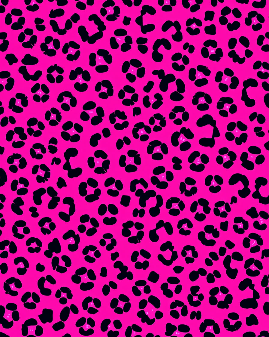 Hot Pink Leopard Spots Design Rug