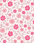 Pink Daisy Patterned Floral Design Rug