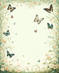Nature Inspired Butterfly Floral Pattern Rug