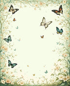 Nature Inspired Butterfly Floral Pattern Rug