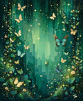 Enchanted Forest Butterfly Garden Design Rug