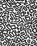 Abstract Black Geometric Pattern Rug