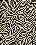 Bold Black Contour Pattern Rug