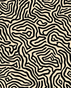 Bold Black Contour Pattern Rug