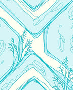 Abstract Ocean Branch Design Rug