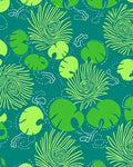 Modern Tropical Leaf Feather Design Rug
