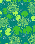 Modern Tropical Leaf Feather Design Rug
