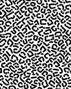 Abstract Black White Playful Spots Rug